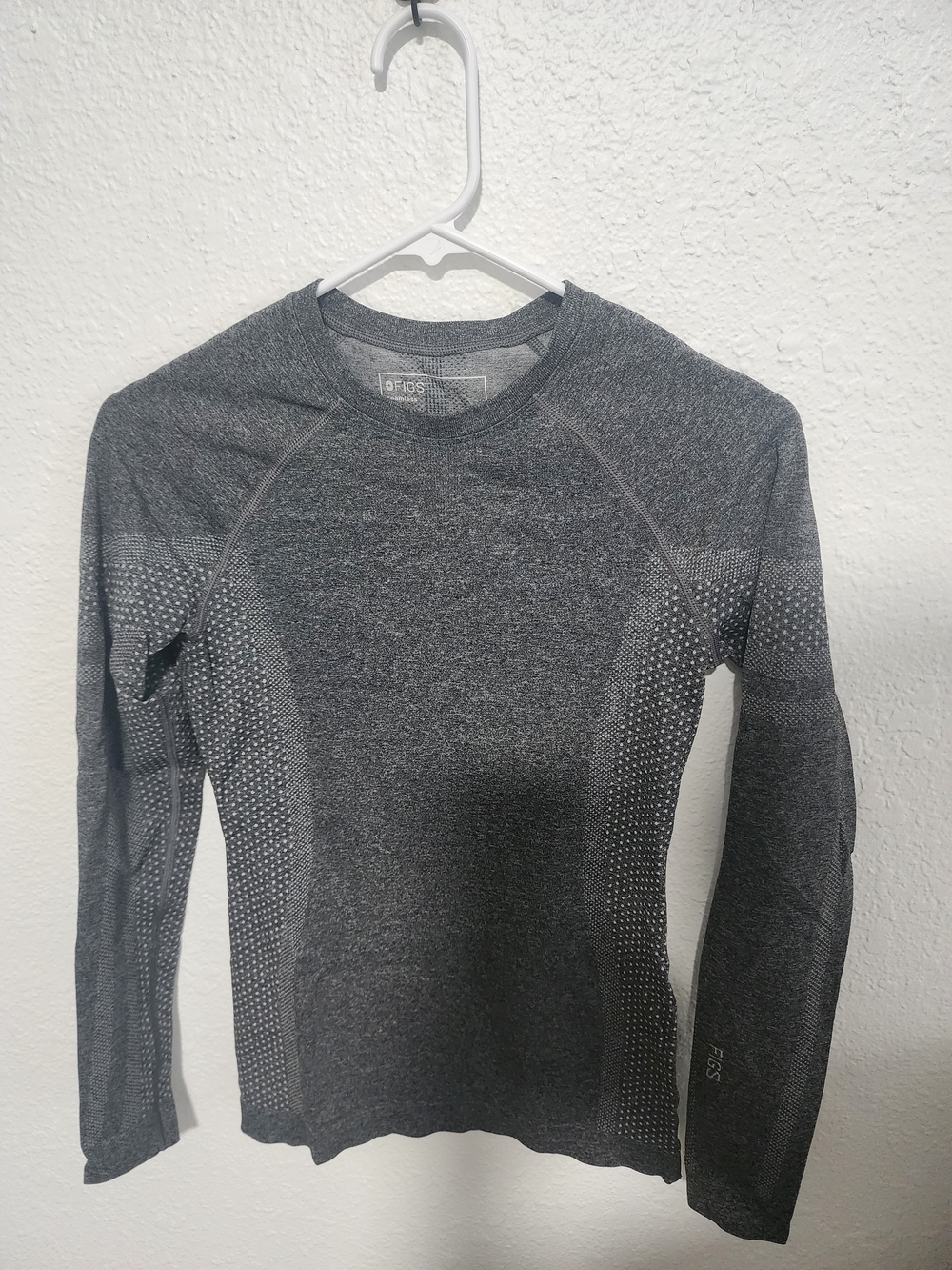 FIGS Seamless Long Sleeve Top - Charcoal Gray